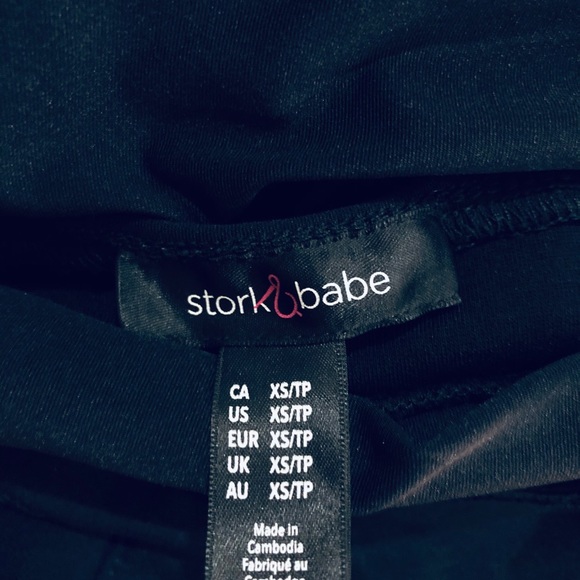 NWOT - STORK & BABE - BLACK SKINNY MATERNITY PANTS - Picture 7 of 8